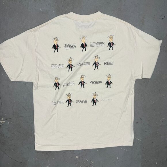 Vintage 90s Man Joke Graphic TShirt White Cotton Made in USA XL - Picture 6 of 6